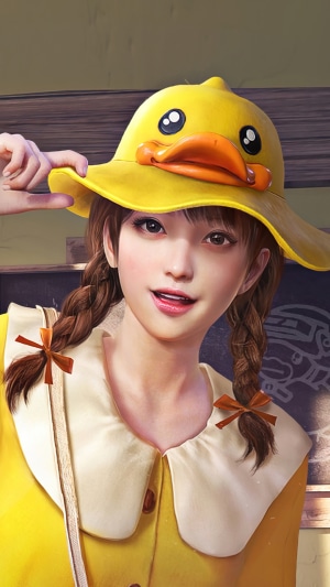 Girl in duck hat from PUBG Mobile