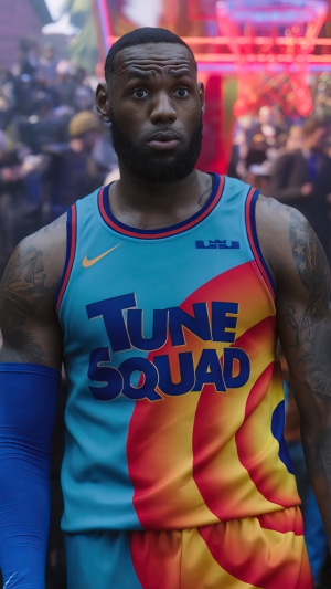 LeBron James in Tune Squad Jersey from Space Jam: A New Legacy