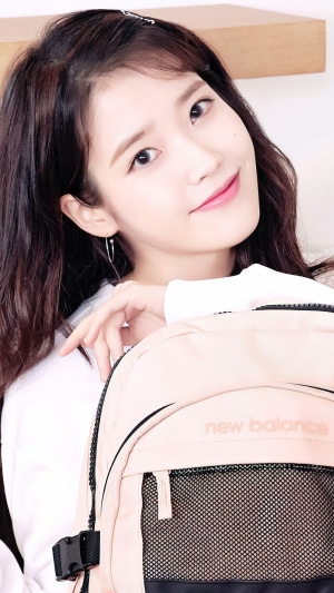 IU from New Balance backpack