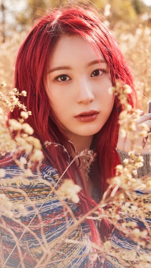 Lee Chae Yeon from IZONE in a field