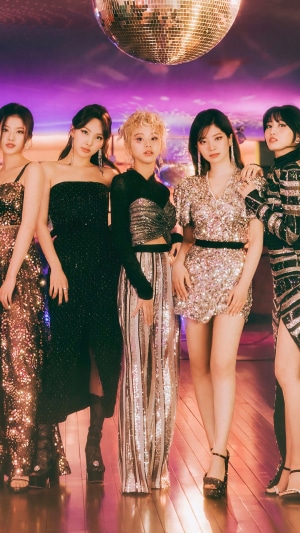 TWICE Kpop girls in sparkly outfits