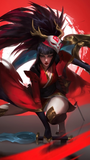Akali from League of Legends Blood Moon