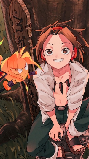 Yoh Asakura and Amidamaru from Shaman King