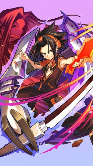 Yoh Asakura from Shaman King with sword