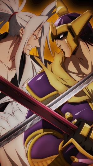 Yoh Asakura and Bason from Shaman King
