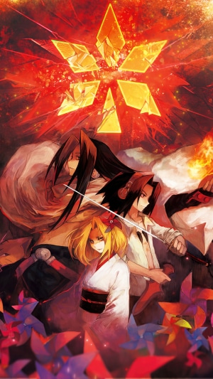 Hao, Yoh, and Anna from Shaman King