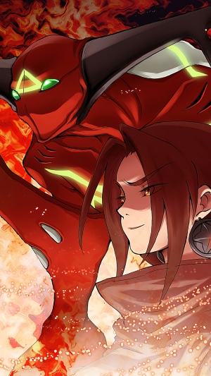 Yoh Asakura and Spirit of Fire from Shaman King
