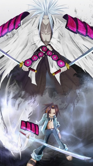 Yoh Asakura and Amidamaru from Shaman King