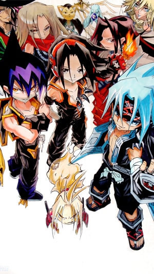 Shaman King characters group illustration