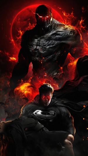 Superman and Darkseid from Justice League