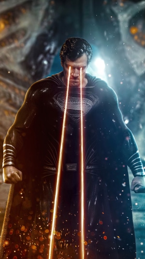 Superman from Justice League using Heat Vision