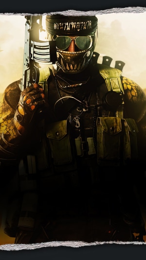 Call of Duty Black Ops Cold War character with gun