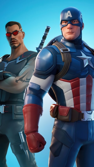 Captain America and Blade from Marvel in Fortnite