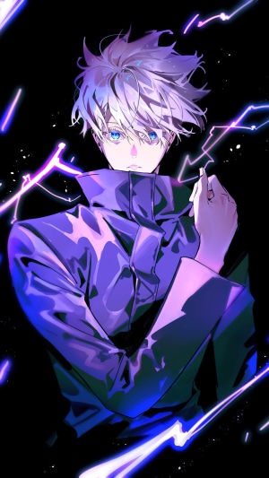 Satoru Gojo from Jujutsu Kaisen with Electric Aura