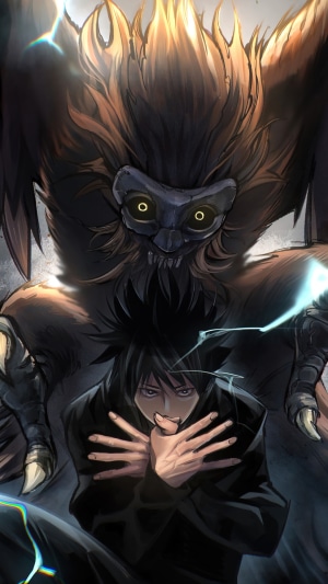 Megumi Fushiguro with a cursed spirit from Jujutsu Kaisen