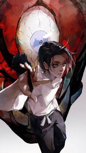Yuta Okkotsu from Jujutsu Kaisen with a giant eye