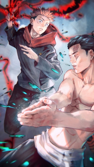 Yuji Itadori and Aoi Todo from Jujutsu Kaisen