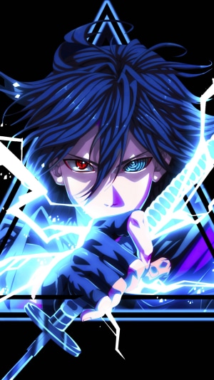 Sasuke Uchiha with Sharingan and Rinnegan Power