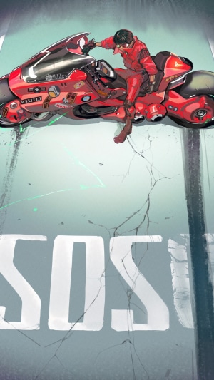 Kaneda from Akira on his motorcycle