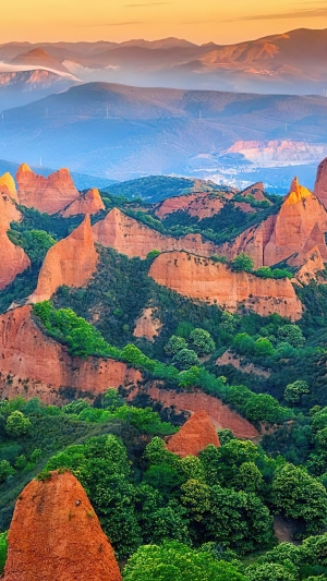 Las Médulas mountains and landscape in Spain