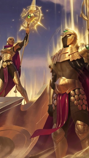 Two armored figures from Legends of Runeterra
