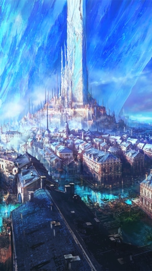 Final Fantasy XVI Cityscape with Tower