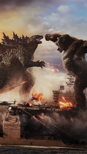 Godzilla vs. Kong on a Warship