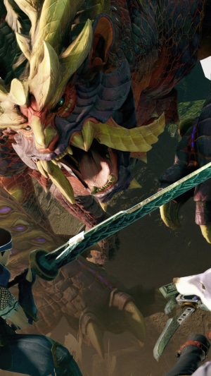 Monster Hunter Rise monster fighting hunters
