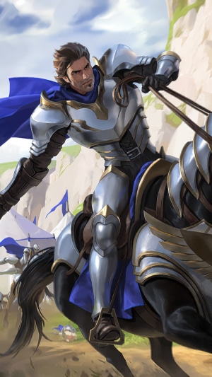 Knight on horseback from Legends of Runeterra