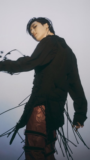 Taemin from Shinee in dark outfit