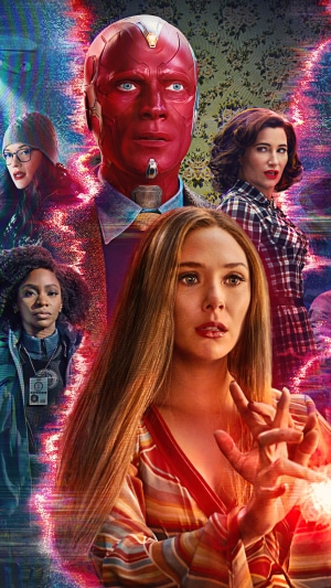 WandaVision: Wanda Maximoff, Vision, Agatha Harkness, Monica Rambeau