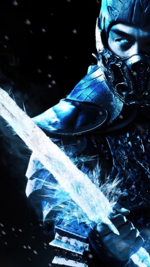 Sub-Zero from Mortal Kombat with ice sword