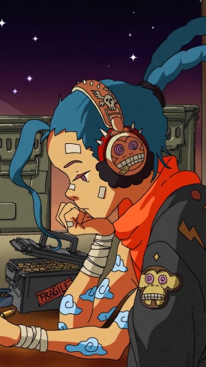 Jinx from League of Legends in Lofi Style