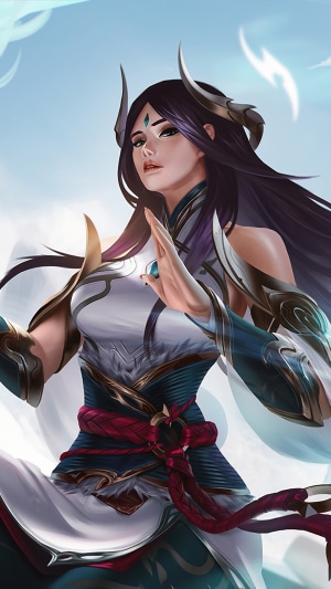 Irelia from League of Legends in Battle Pose