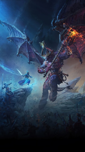 Total War Warhammer III: Daemon and warriors battle