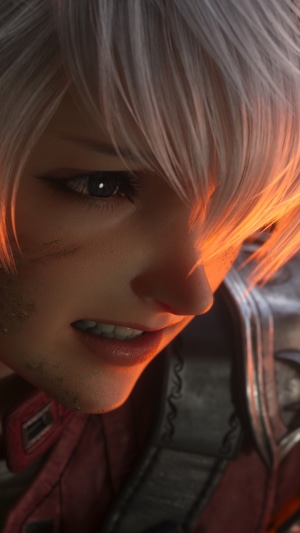 Close-up of a character from Final Fantasy XIV