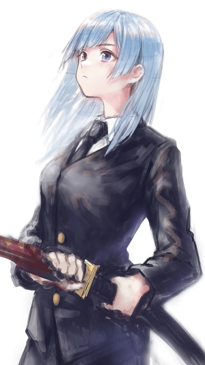 Kasumi Miwa from Jujutsu Kaisen holding a sword