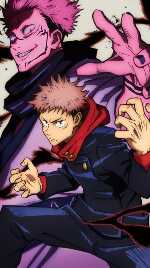 Yuji Itadori and Sukuna from Jujutsu Kaisen