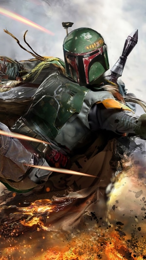 Boba Fett from Star Wars in action