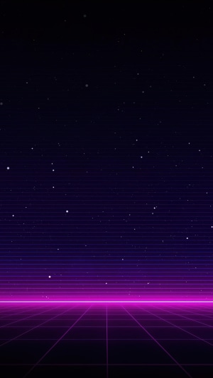 Outrun Digital Art Grid Landscape