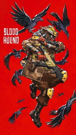 Bloodhound from Apex Legends with Crows