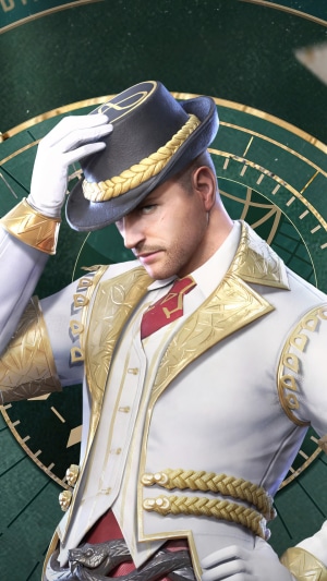 Man in white suit and hat from PUBG Mobile