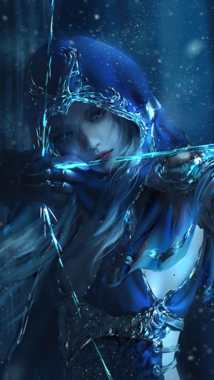 Ashe from League of Legends aiming bow