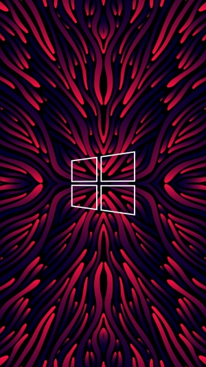 Windows logo on abstract red and purple background