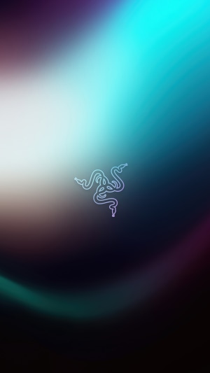 Razer logo on a colorful gradient background