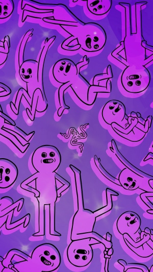 Razer Logo with Cartoon Characters