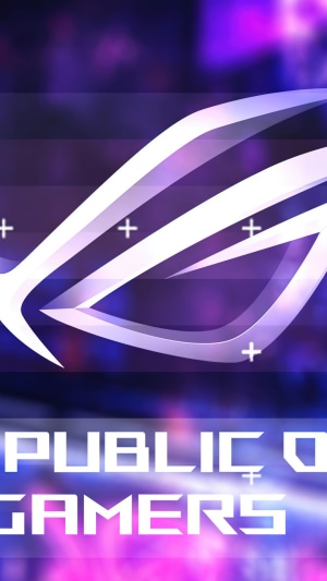 Republic of Gamers (ROG) logo with text