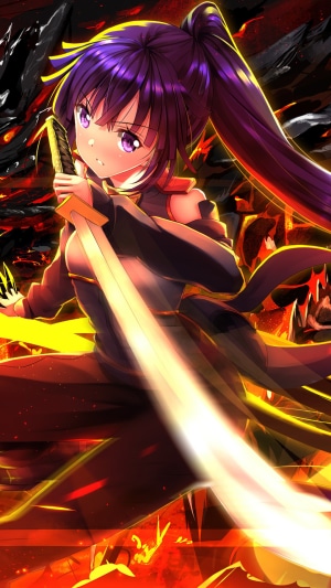 Akatsuki from Log Horizon with a sword