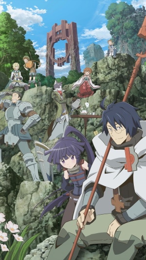 Log Horizon characters in a rocky, forested landscape