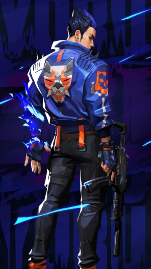Yoru from Valorant holding a gun